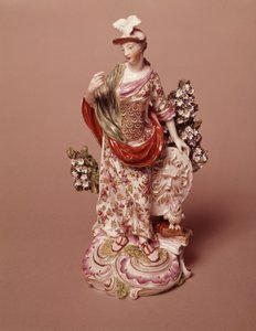 Figur av gudinnan Athena, Derby Porcelain Works, c.1800 (porslin) av English School