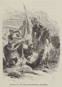 Fynd av Gustavus Adolfs kropp (gravyr) av English School