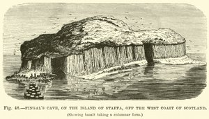Fingals Cave, på ön Staffa, utanför Skottlands västkust av English School