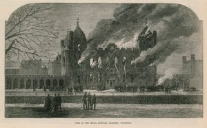 Brand vid Royal Military Academy i Woolwich av English School