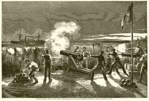 Skjutning på Star of the West från South Carolina Battery på Morriss Island, 10 januari 1861 av English School