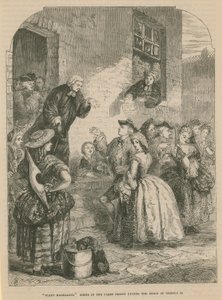 Flotta äktenskap; scen i Fleet Prison under kung George II:s regeringstid av English School