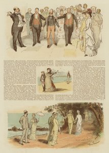 Flirtar i Frankrike (chromolitho) av English School