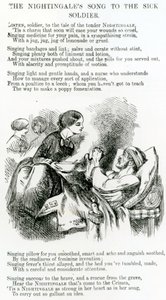 Florence Nightingale tar hand om en sjuk soldat på Krim av English School