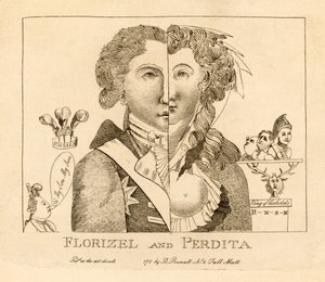 Florizel och Perdita, pub. c.1783 (gravyr) av English School