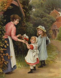 Blommor för lärare (chromolitho) av English School