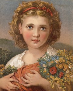 Flowers of the Field (färg litho) av English School