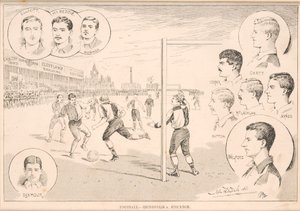 Fotboll - Ironopolis mot Stockton, 1892 av English School