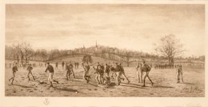 Fotboll på Harrow School, 1887 av English School