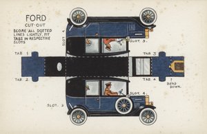 Ford Cut Out (litho i färg) av English School