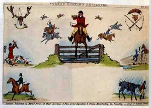 Fores jaktkuvert, pub. av Mrs Fores, c.1840 (färgad gravyr) av English School