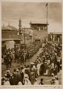 Formellt inträde av de brittiska trupperna under general Maude i Bagdad, 11 mars 1917, 1917-19 av English School