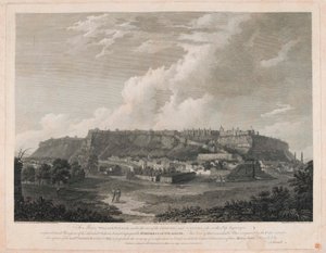 Fortress of Gwalior (linjegravyr, färgad) av English School