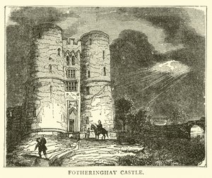 Fotheringhay slott av English School