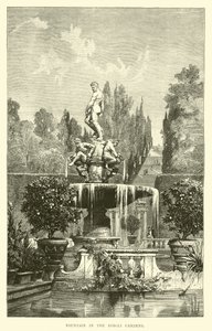Fontän i Boboli Gardens av English School