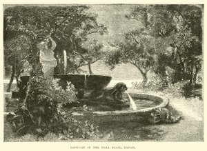 Fontän i Villa Reale, Neapel av English School