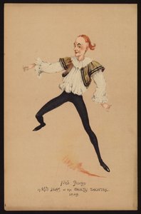 Fred Storey, engelsk skådespelare och dansare (färg litho) av English School