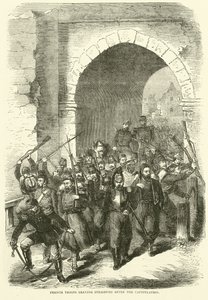 Franska trupper lämnade Strasburg efter kapitulationen, september 1870 av English School