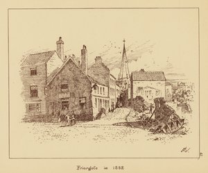 Friargate år 1882 (litografi) av English School