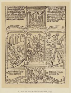 Från Biblia pauperum, Block-Book, c 1450 (litho) av English School