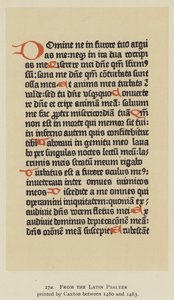 Från den latinska psaltaren tryckt av Caxton mellan 1480 och 1483 (lito) av English School