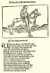 Från den andra upplagan av Chaucers Canterbury Tales tryckt av Caxton av English School