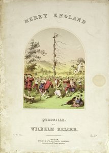 Framsidan av omslaget till Merry England, en kvadrille av Wilhelm Keller av English School