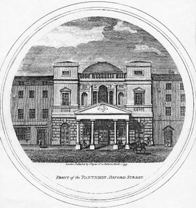 Framsidan av Pantheon, Oxford Street, 1795 av English School