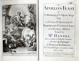 Frontispice för Apollosfesten, ca 1734 av English School