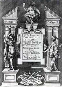 Frontispice for Argenis av John Barclay, andra engelska upplagan, 1636 av English School
