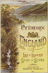 Frontispice för pittoreska England av L Valentine (färgad gravyr) av English School