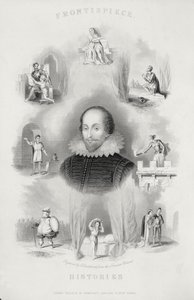 Frontispice for the Histories, från The Complete Works of Shakespeare, reviderad av J. O. Halliwell, graverad av G. Greatbach av English School