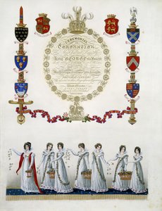 Frontispice, från "Ceremonial of the Coronation of the Coronation of his Most Sacred Majesty King George the Fourth", av John Whittaker, 1823 av English School
