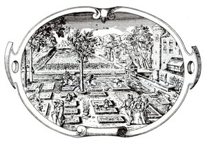 Frontispice, från The Herball, av John Gerard (1545-1607), publicerad 1597 av English School