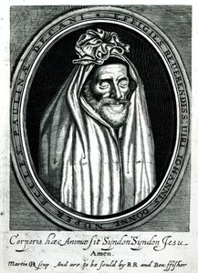 Frontispice of Deaths Duell av John Donne (1572-1631) publicerad 1632 av English School