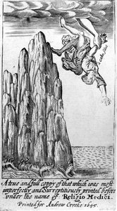 Frontispice till Religio Medici av Sir Thomas Browne, 1645 av English School