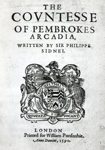 Frontispice till grevinnan av Pembrokes Arcadia av Sir Philip Sidney, 1590 av English School