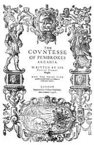 Frontispice till grevinnan av Pembrokes Arcadia av Sir Philip Sidney, 1598 av English School