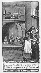 Frontispice till The French Cook av La Varenne, 1653 av English School
