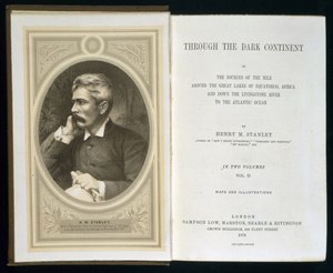 Frontispice to Through the Dark Continent, av Henry M. Stanley, publicerad 1878 av English School