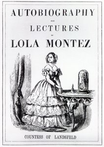 Frontispice till självbiografin och föreläsningarna av Lola Montez, grevinnan av Landsfeld av English School