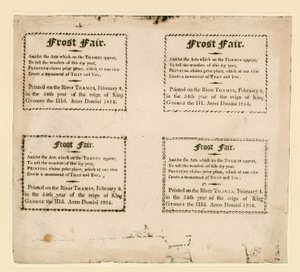 Frostmässa 1814. Souvenirer tryckta på isen av English School