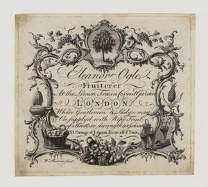 Fruiterer, Eleanor Ogle, byteskort av English School