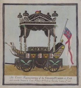Begravningsbil som fraktade kvarlevorna av amiral Lord Nelson till St Paul