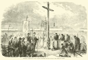 Begravningsceremoni över franska soldater dödade under belägringen av Paris, oktober 1870 av English School