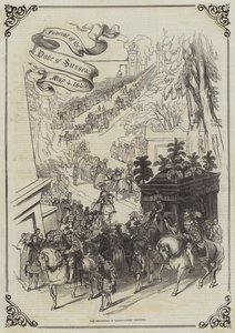 Begravning av hertigen av Sussex, 4 maj 1843, processionen på Kensal-Green Cemetery (gravyr) av English School