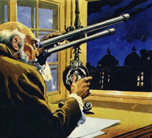 Galileo skapade ett teleskop och upptäckte fyra Jupiters satelliter av English School