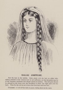 Gallisk frisyr (gravyr) av English School