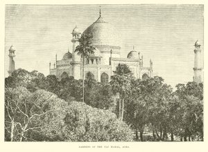 Trädgårdarna i Taj Mahal, Agra av English School