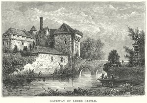 Portalen till Leeds Castle (gravyr) av English School
